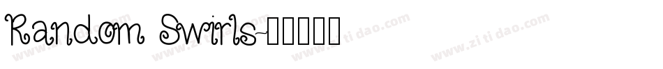 Random Swirls字体转换